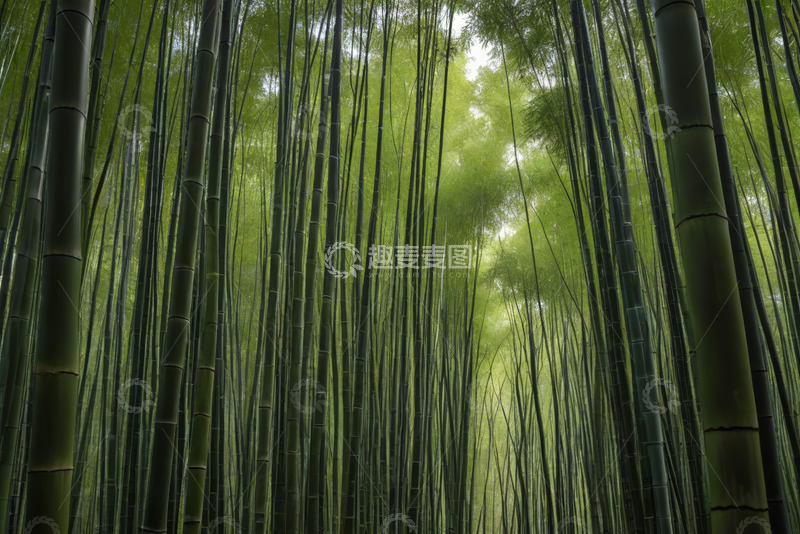 高清大图下载【趣麦麦图】茂密竹林自然景观