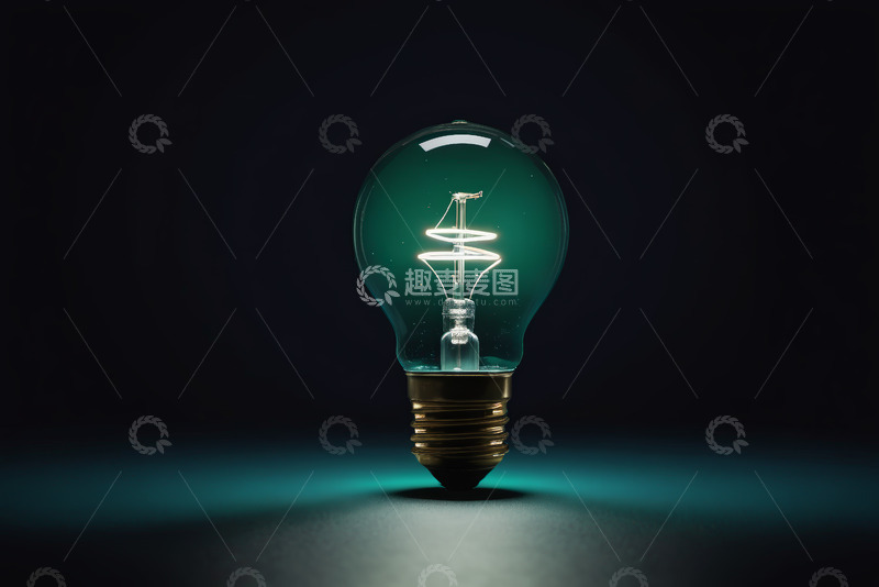 高清大图下载【趣麦麦图】发光玻璃灯泡特写