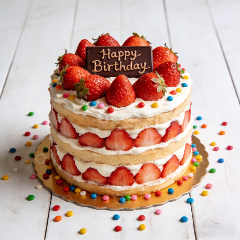 高清大图下载【趣麦麦图】水果生日蛋糕