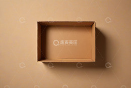空纸箱俯拍展示素材