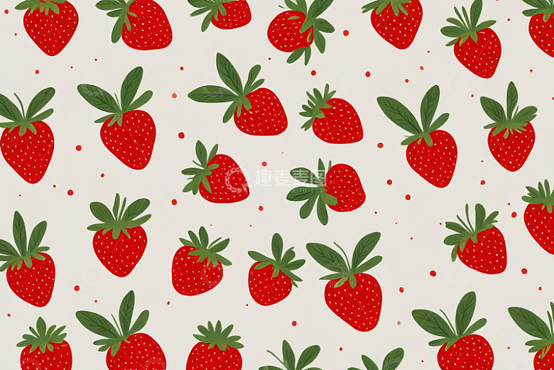 草莓图案背景素材