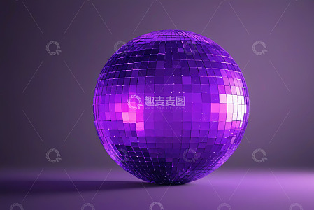 紫色迪斯科球特写