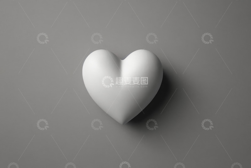 高清大图下载【趣麦麦图】灰色背景上的白色心形符号