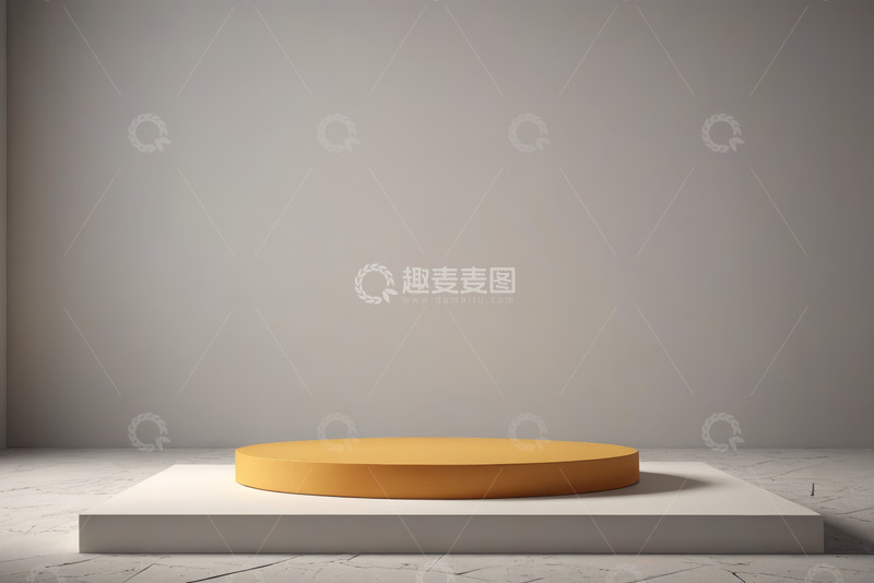 高清大图下载【趣麦麦图】简约背景中的圆形展示台