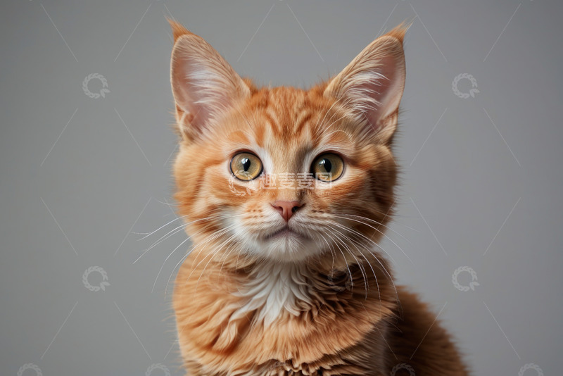 高清大图下载【趣麦麦图】橘色小猫特写