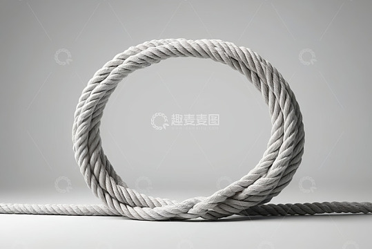 灰色绳索特写