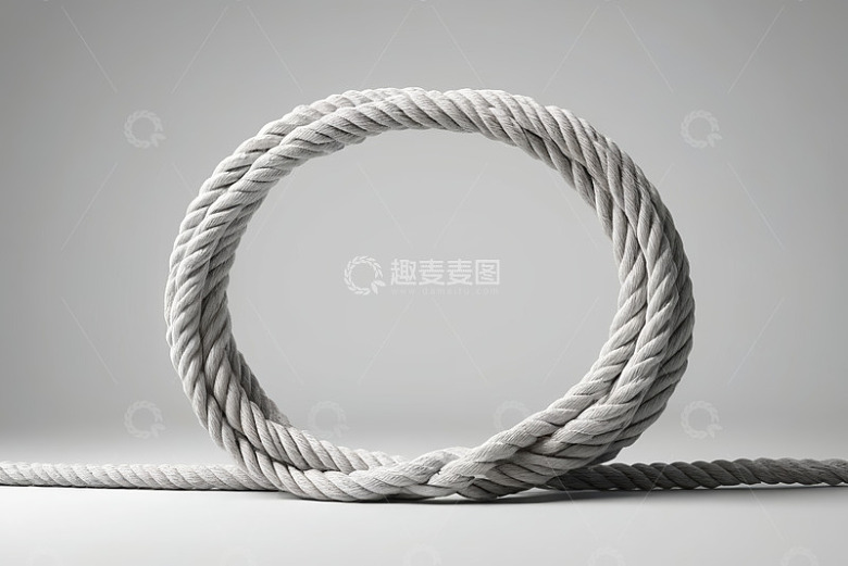 灰色绳索特写