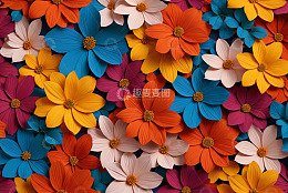 多彩花卉图案背景
