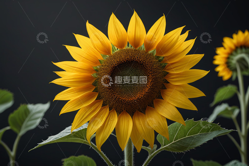 高清大图下载【趣麦麦图】特写黄色向日葵