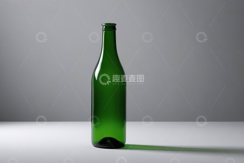 高清大图下载【趣麦麦图】绿色玻璃瓶静物特写