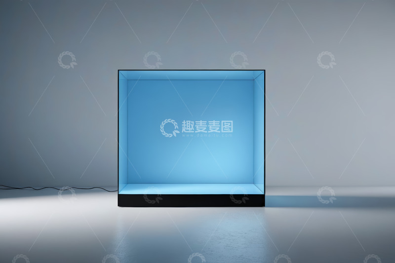 高清大图下载【趣麦麦图】现代蓝色发光展示台