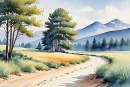 乡间田野山林自然风光