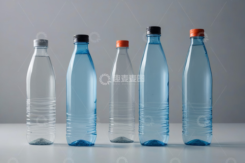 高清大图下载【趣麦麦图】多款式蓝色塑料水瓶展示