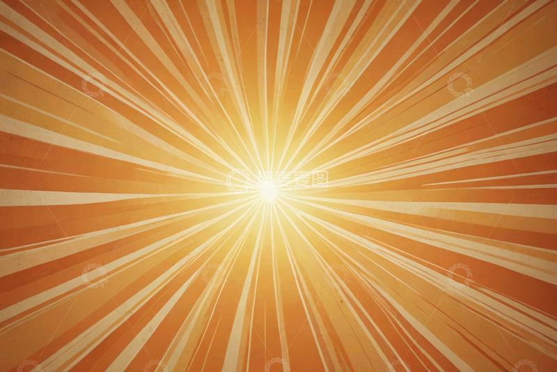 高清大图下载【趣麦麦图】橙色放射光线背景素材