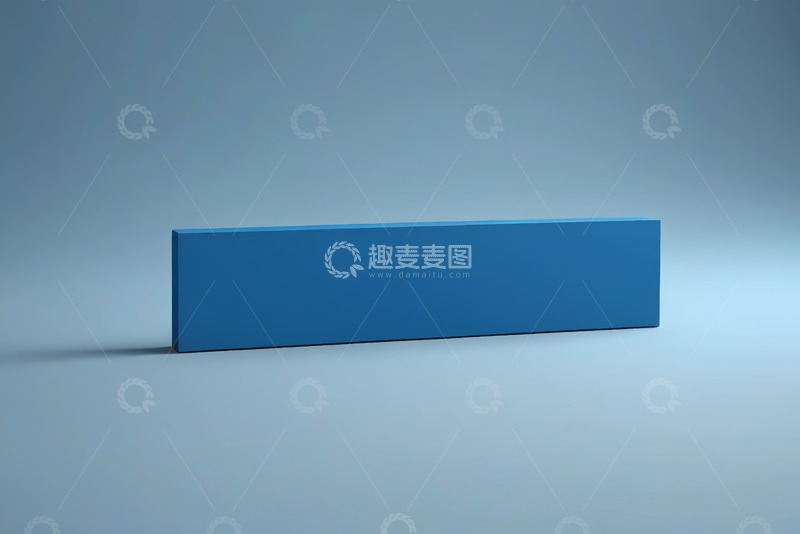 高清大图下载【趣麦麦图】蓝色长方体物体模型展示