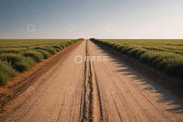 田野间的泥土道路