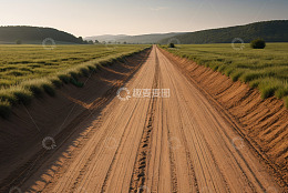 田野中的乡间土路