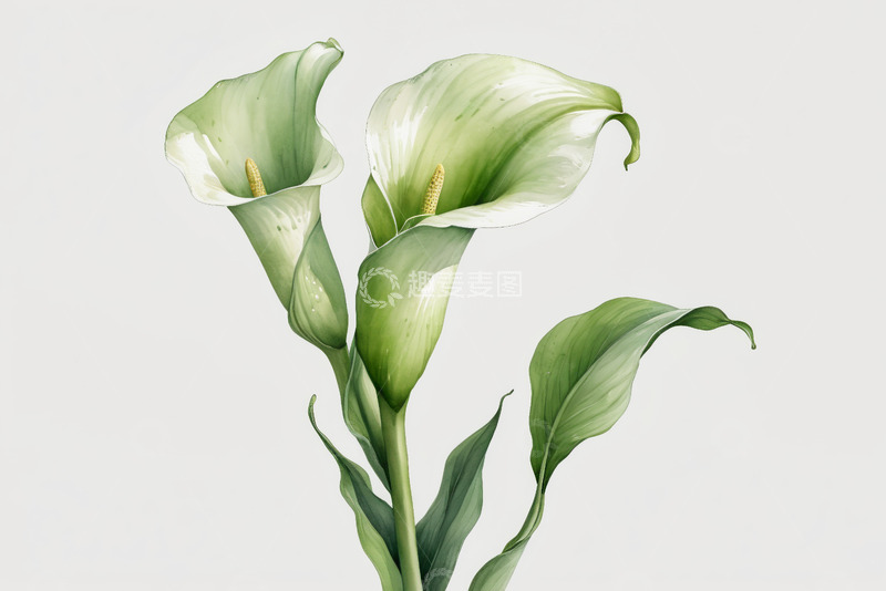 高清大图下载【趣麦麦图】两朵海芋花特写