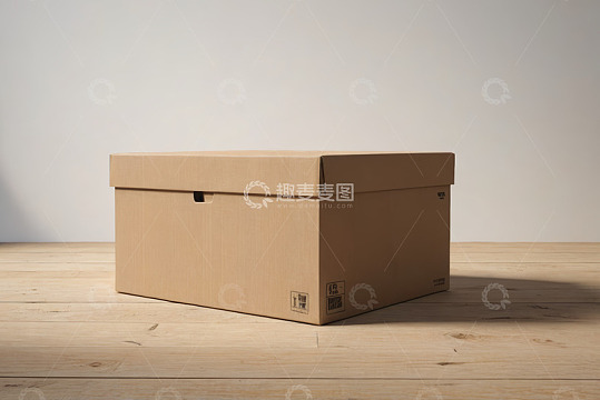 木质地面上的棕色纸箱