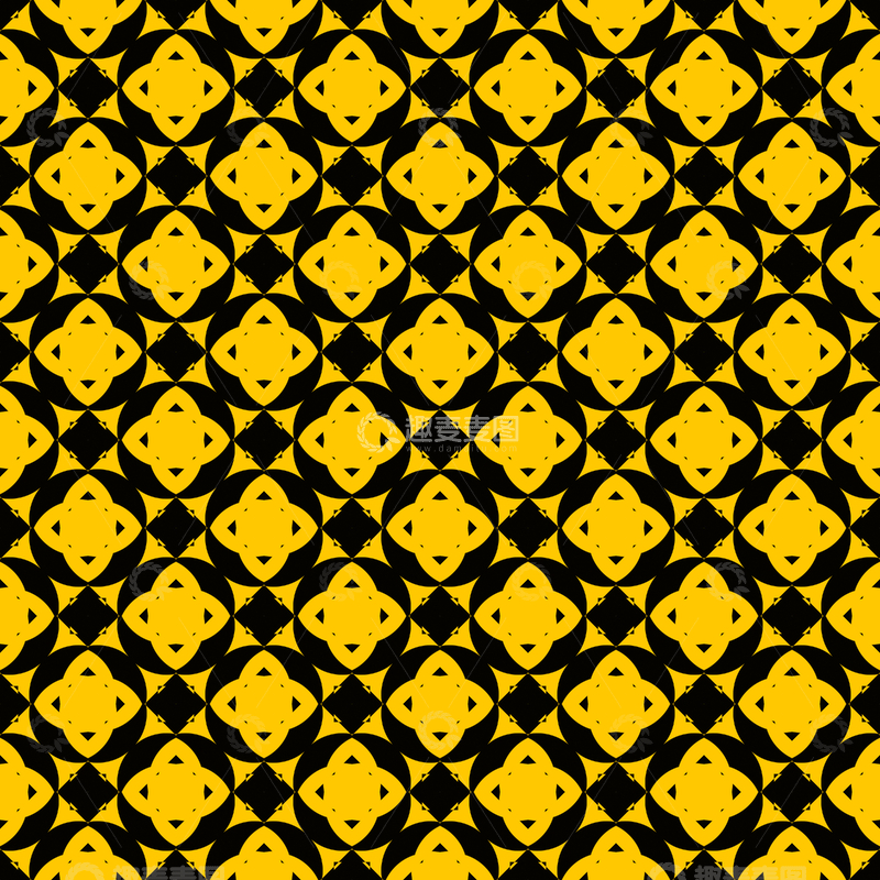 源文件下载【趣麦麦图】黄黑几何花纹背景图608