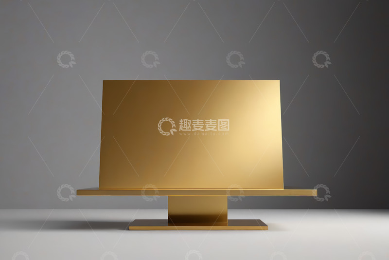 高清大图下载【趣麦麦图】金色展示台现代简约背景