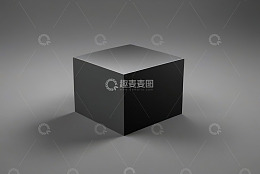 黑色立方体静物展示