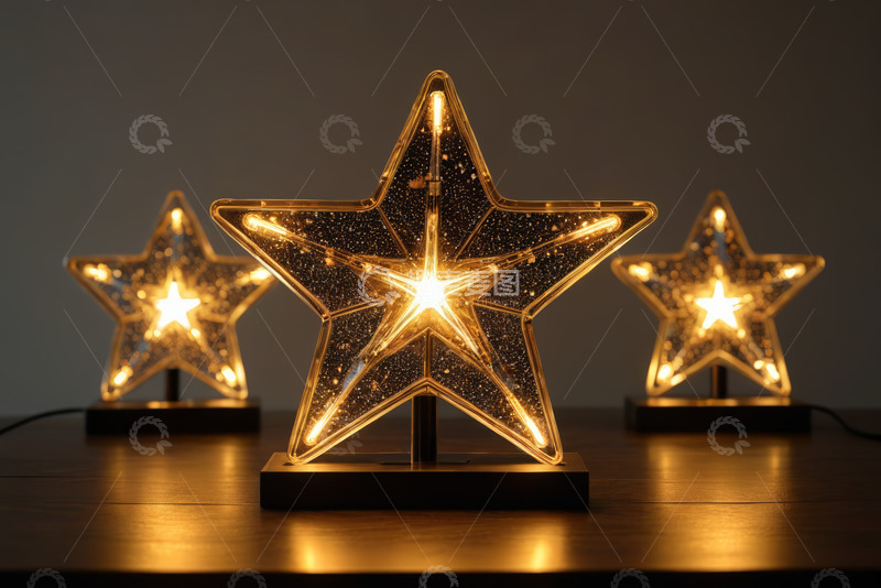 高清大图下载【趣麦麦图】星星造型发光装饰灯