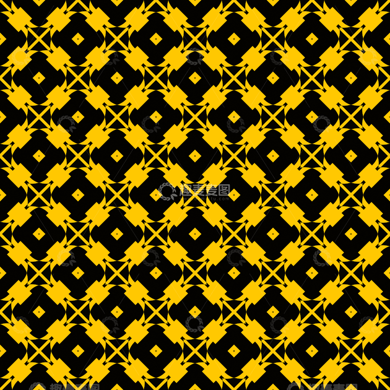 源文件下载【趣麦麦图】黄黑几何花纹背景图619