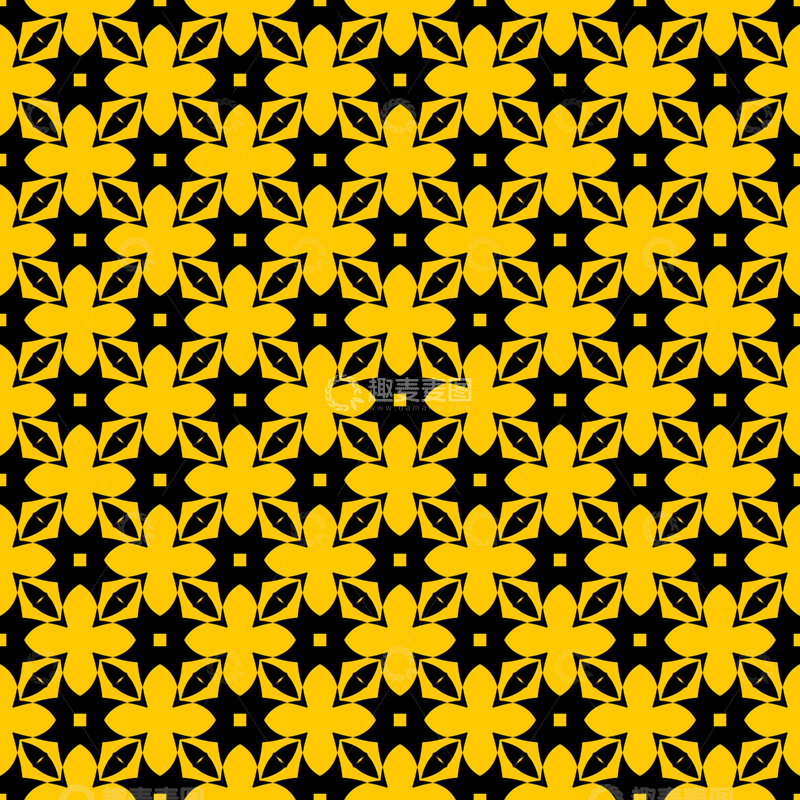 源文件下载【趣麦麦图】黄黑几何花纹背景图617