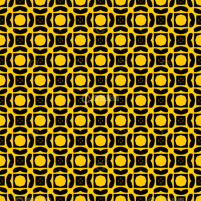 源文件下载【趣麦麦图】黄黑几何花纹背景图603