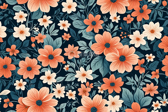 花卉图案背景设计素材