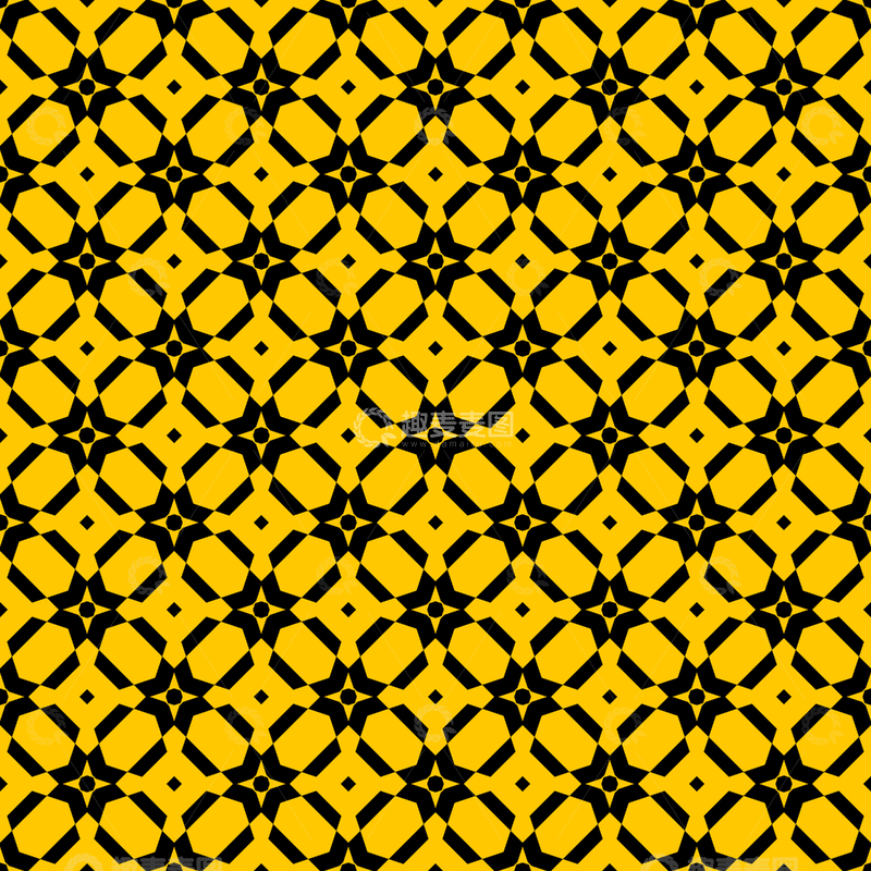源文件下载【趣麦麦图】黄黑几何花纹背景图601