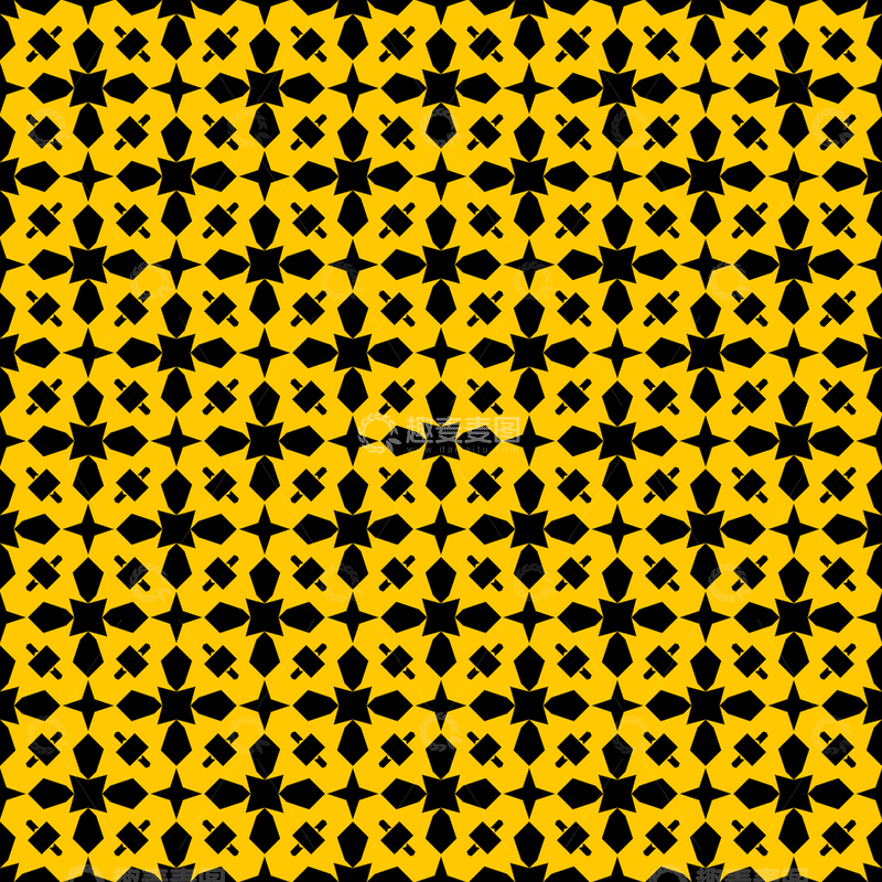 源文件下载【趣麦麦图】黄黑几何花纹背景图616