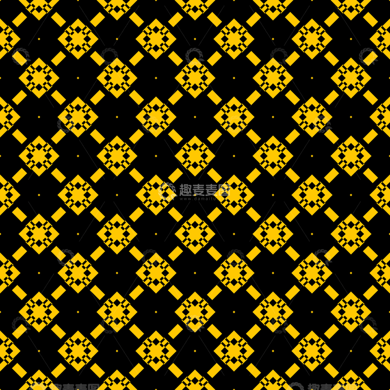 源文件下载【趣麦麦图】黄黑几何花纹背景图606