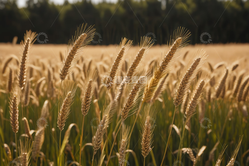 高清大图下载【趣麦麦图】成熟的小麦田近景