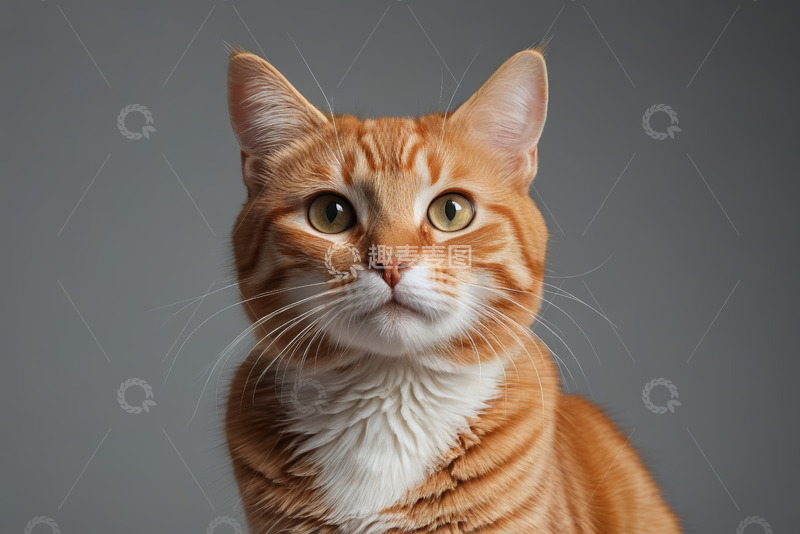 高清大图下载【趣麦麦图】橘猫特写