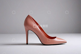 粉色尖头高跟鞋特写