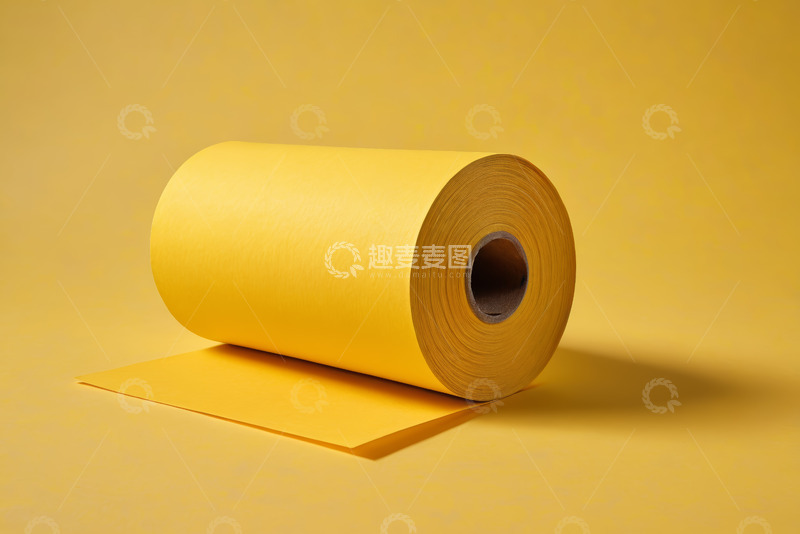 高清大图下载【趣麦麦图】黄色卷筒纸特写