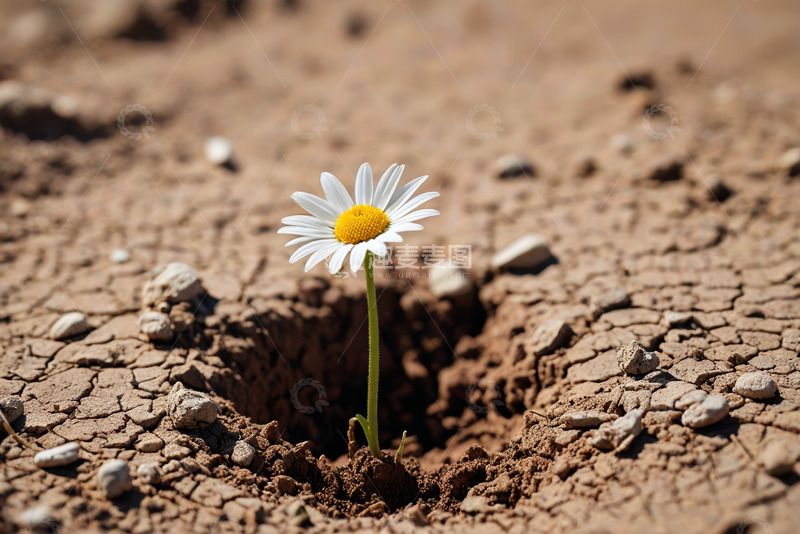 高清大图下载【趣麦麦图】破土而出的雏菊花
