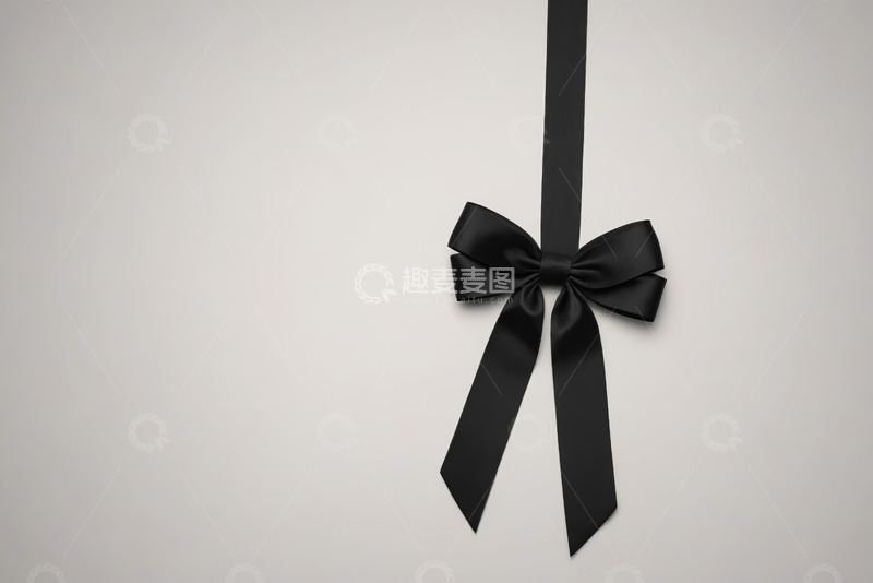 高清大图下载【趣麦麦图】黑色蝴蝶结装饰素材