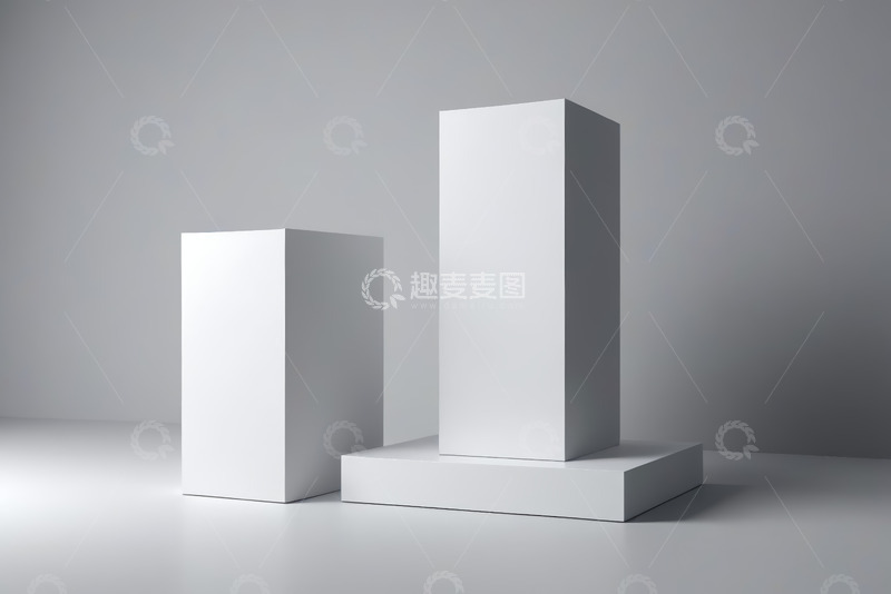高清大图下载【趣麦麦图】现代白色立体展示台