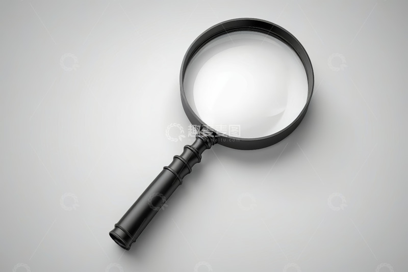 高清大图下载【趣麦麦图】黑色放大镜特写