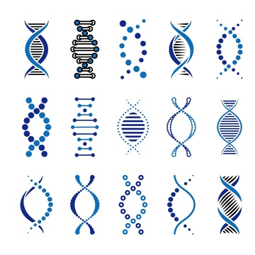 DNA元素矢量图标设计素材