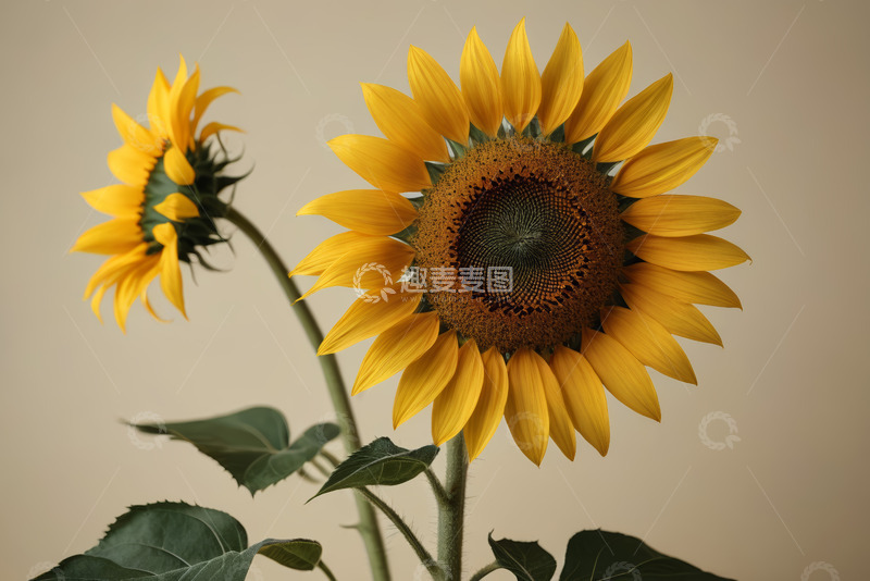 高清大图下载【趣麦麦图】特写向日葵花朵