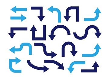 蓝色箭头指示图标集合