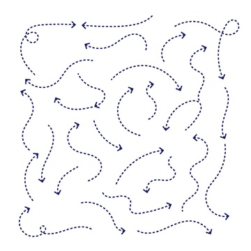 箭头迷宫线条图