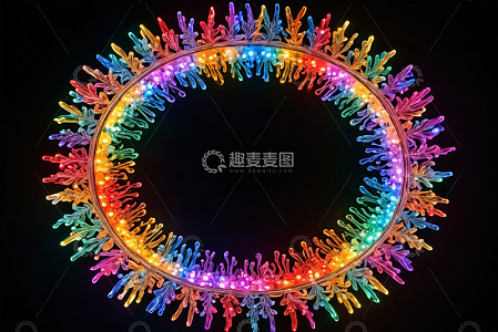 彩色发光环形装饰灯