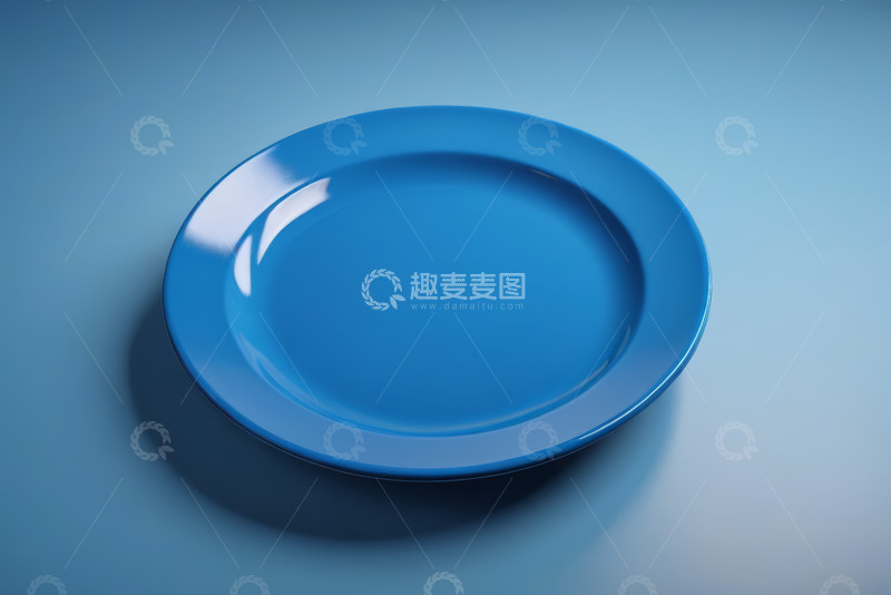 高清大图下载【趣麦麦图】蓝色圆盘静物展示
