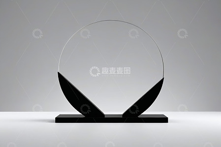 圆形透明奖杯展示