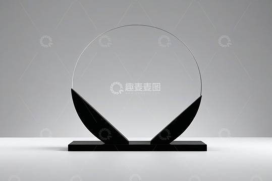 圆形透明奖杯展示